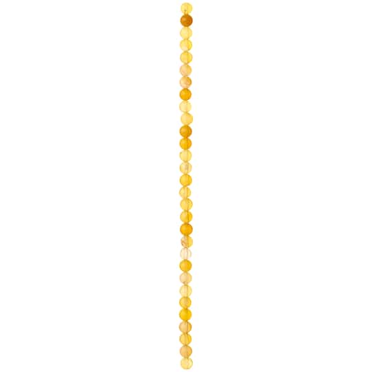 12 Packs: 30 ct. (360 total) Yellow Dyed Agate Round Beads, 6mm by Bead Landing™